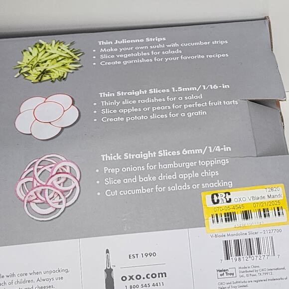 OXO V-Blade Mandoline ABS & Stainless Steel 4 Blades Vegetable & Potato Slicer - Picture 6 of 6